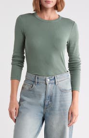 Nordstrom Everyday Stretch Pima Cotton Ribbed T-Shirt