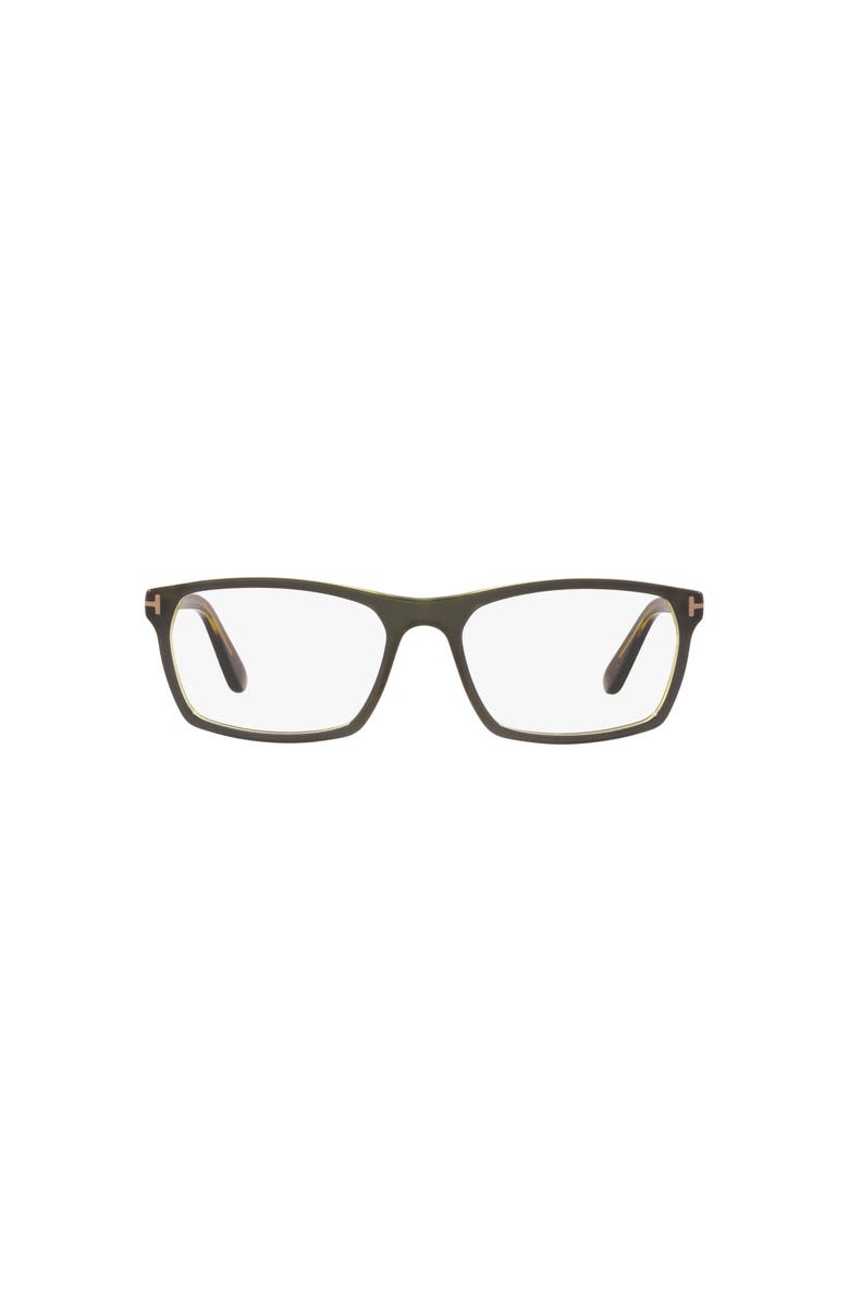 TOM FORD 56mm Rectangle optical glasses, Alternate, color, Green