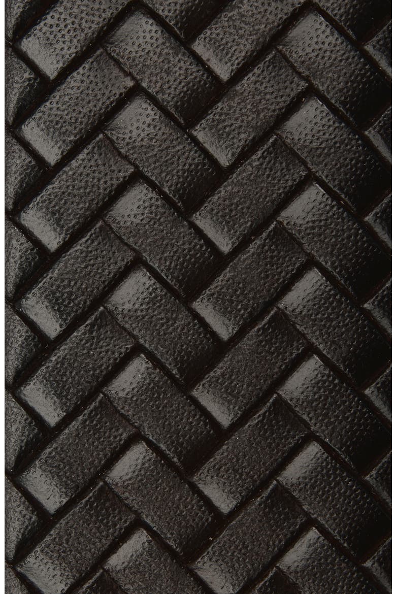 Madison Woven Leather Belt, Alternate, color, DARK BRN