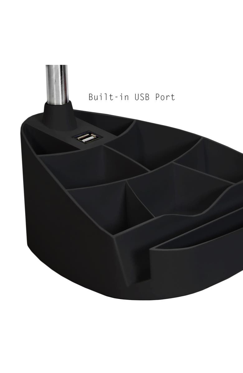 LALIA HOME Gooseneck USB Port Organizer Desk Lamp, Alternate, color, 