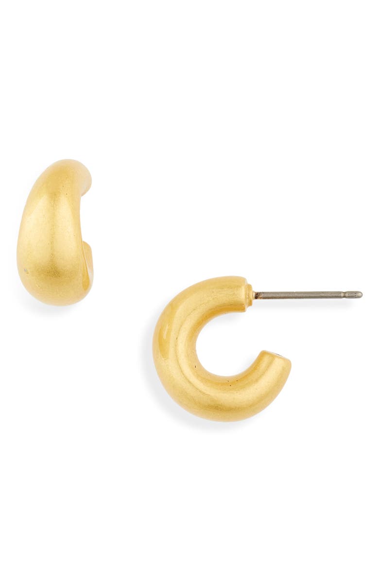 Madewell Chunky Huggie Hoop Earrings, Main, color, 