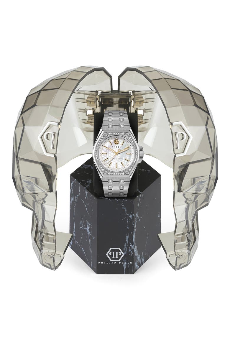 Plein Extreme Bracelet Watch, 38mm, Alternate, color, STAINLESS STEEL