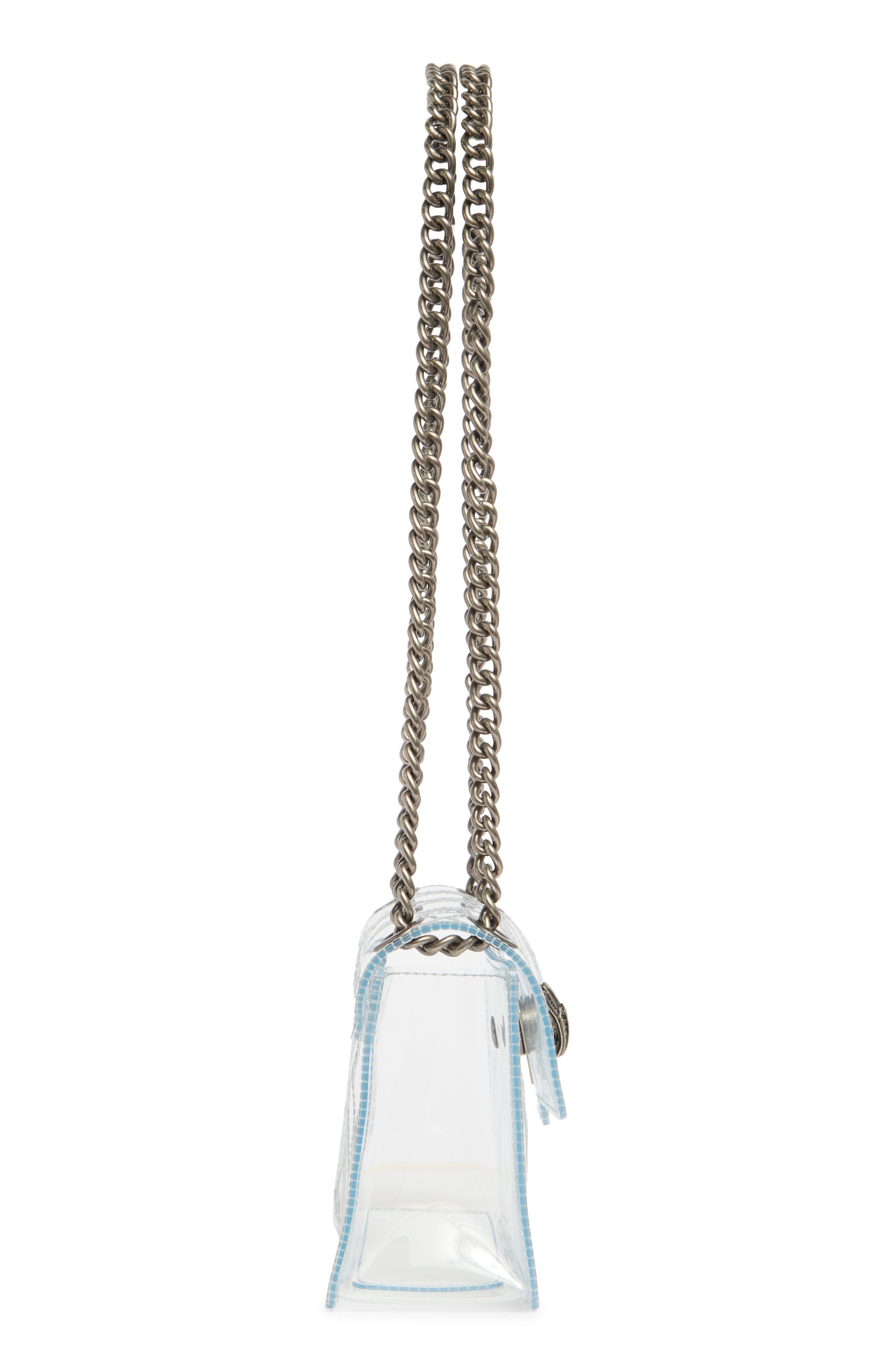 Kurt Geiger London Mini Kensington Vinyl Convertible Clear Crossbody Bag, Alternate, color, Clear