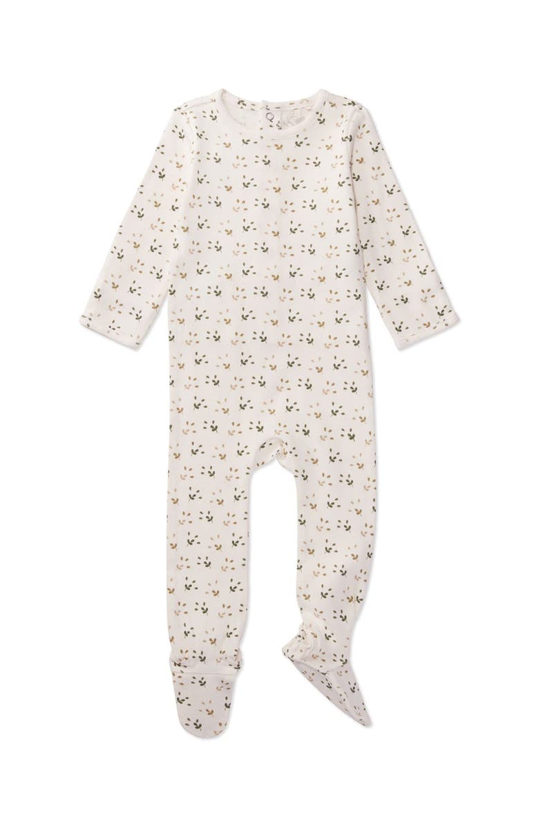 MiniMoi Unisex Baby and Toddler Ribbed Cotton Footie, Main, color, Winter White