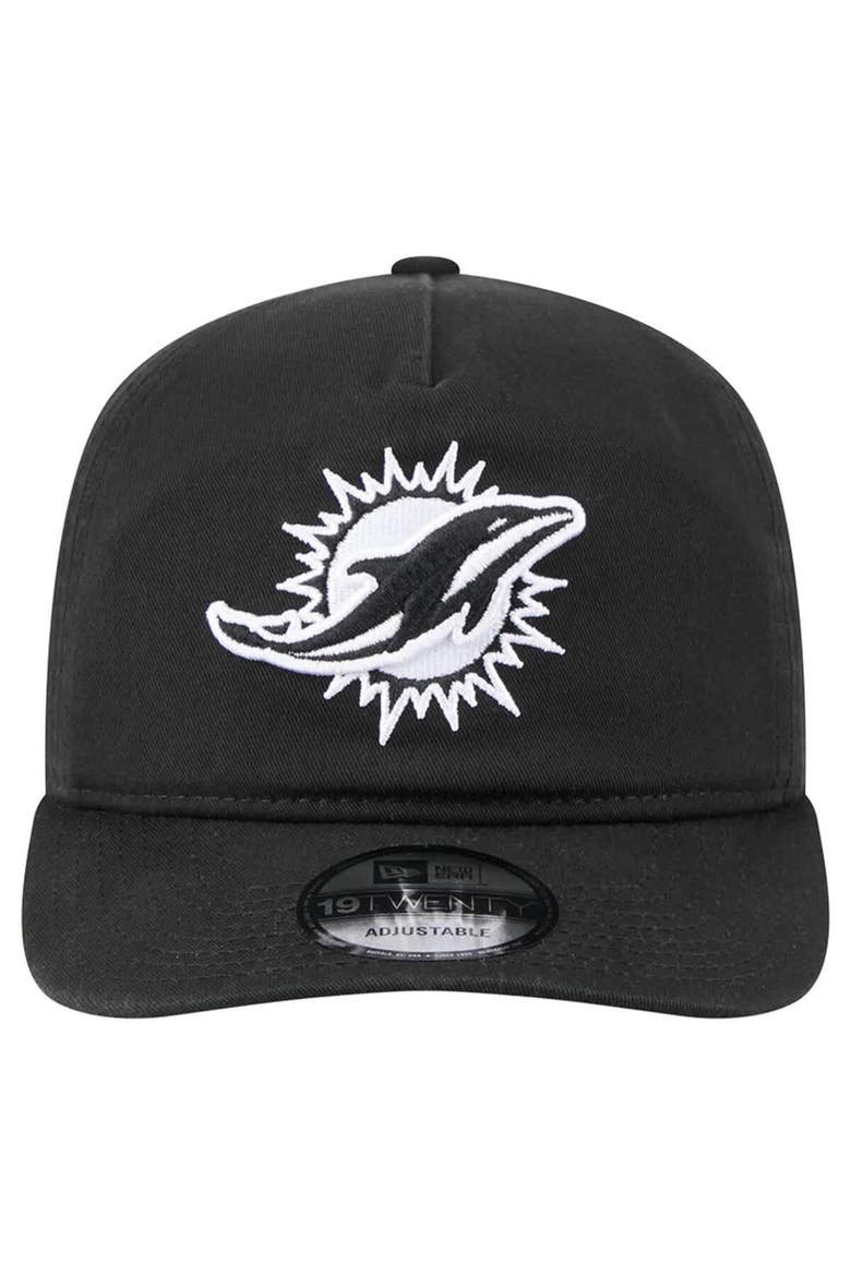 Men's New Era  Black/White Miami Dolphins 19TWENTY Adjustable Hat, Alternate, color, Black