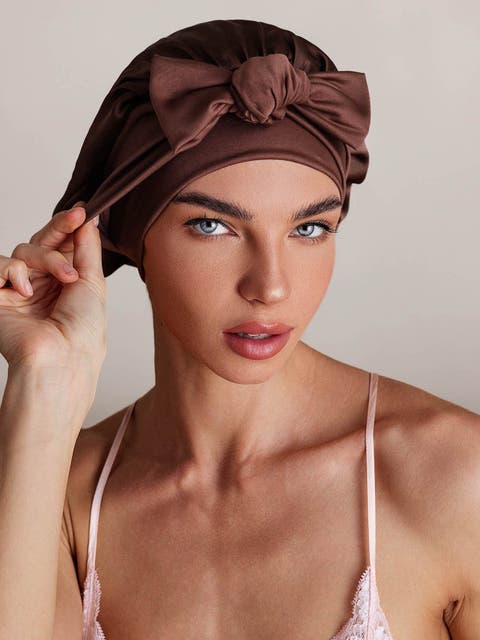 Pure Silk Bowknot Tie Bonnet