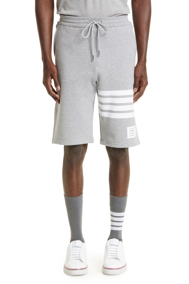 Four Bar Sweat Shorts, Main, color, 068 - LIGHT GREY