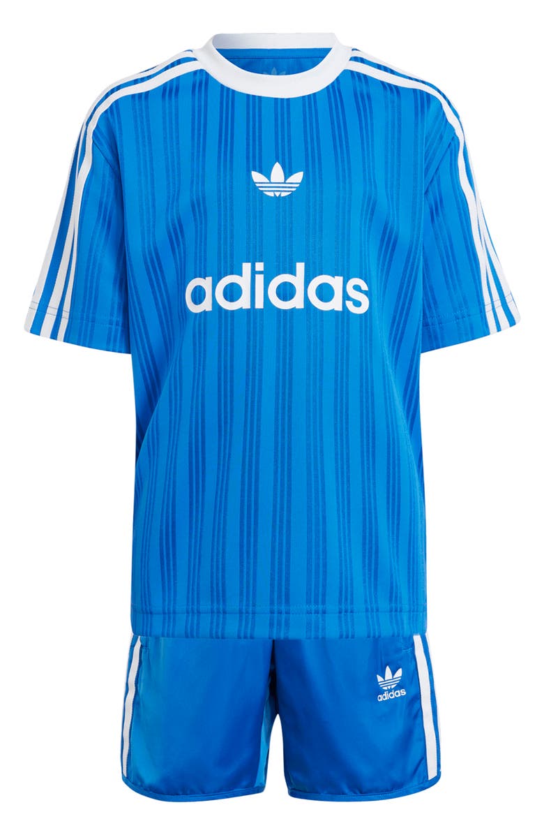 adidas Originals Kids' 3-Stripe Soccer Jersey & Shorts Set, Main, color, 