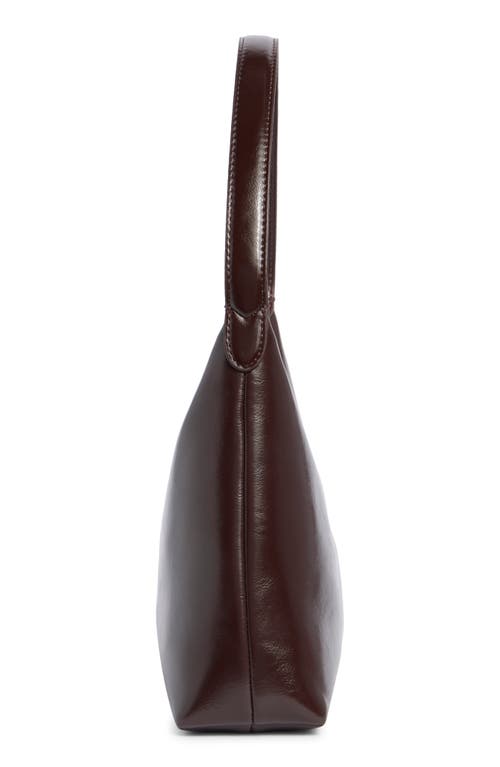 Stand Oil Plump Faux Leather Shoulder Bag In Brown