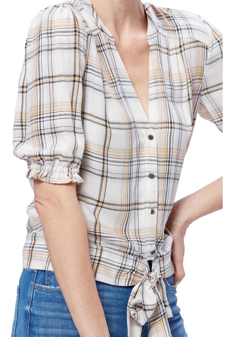 Annecy Plaid Top, Alternate, color, BIRCH/ ALABASTER