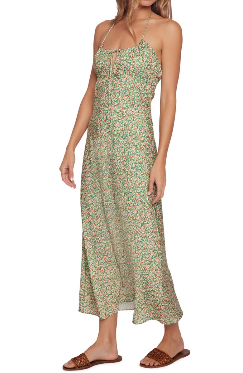 Lost + Wander Wild Poppies Floral Halter Maxi Dress, Alternate, color,