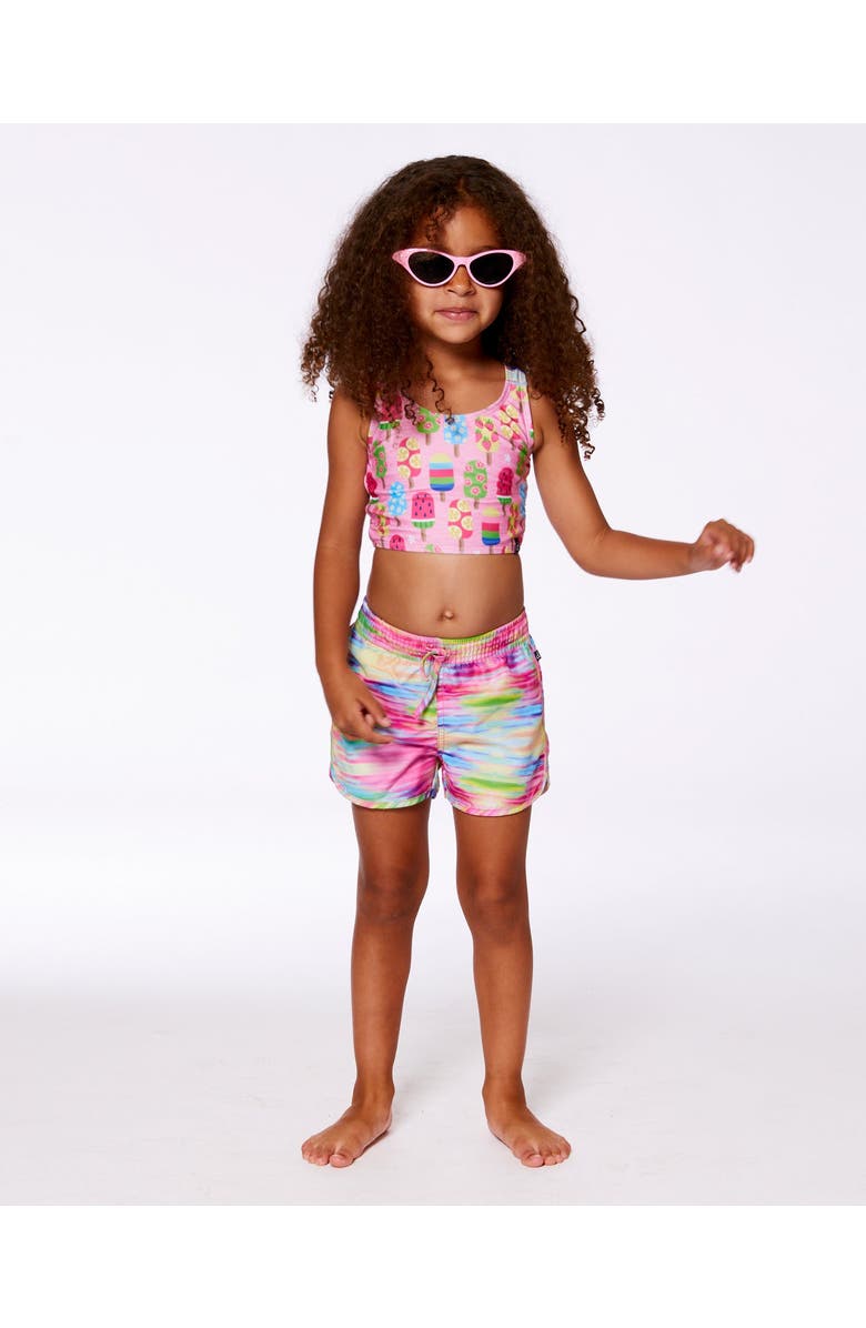 Deux par Deux Little Girl's Printed Swim Shorts Multicolored, Alternate, color, 