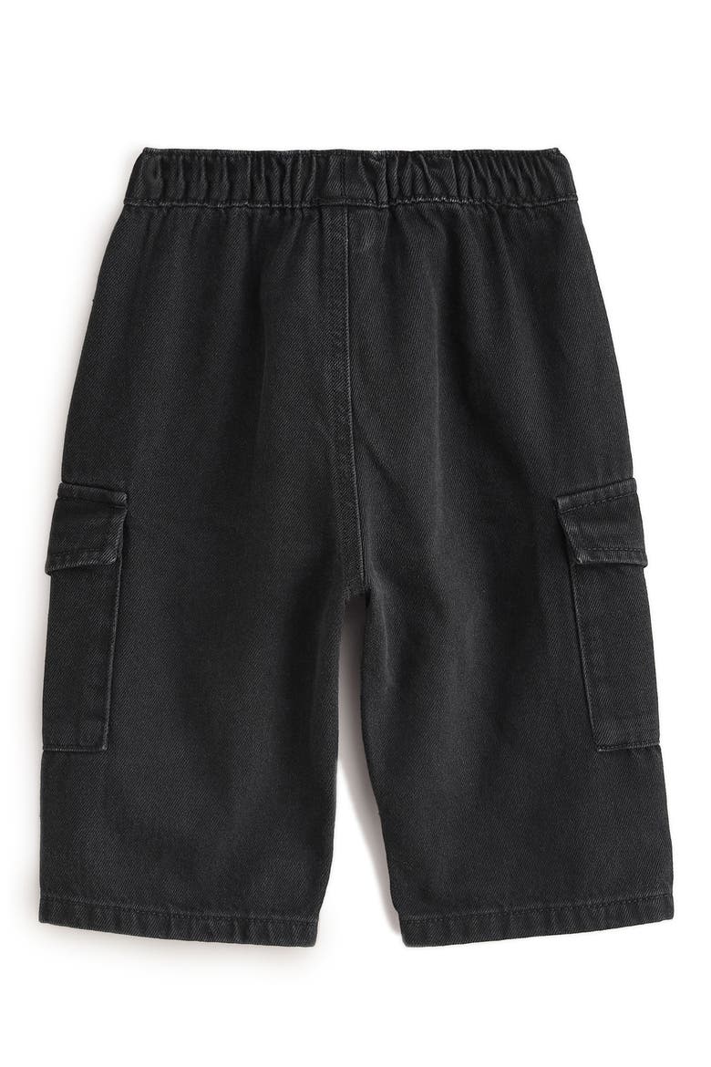 Kids' Wide Leg Cargo Jeans, Alternate, color, BLACK