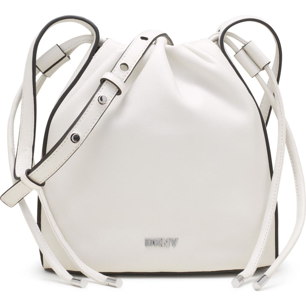 Dkny Channing Small Drawstring In Marshmallow