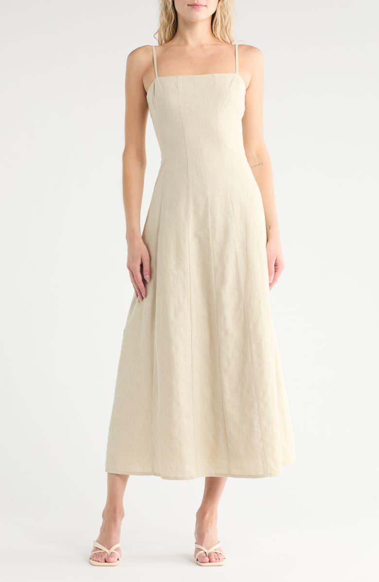 rag & bone Bianca Midi Dress, Main, color, Sand