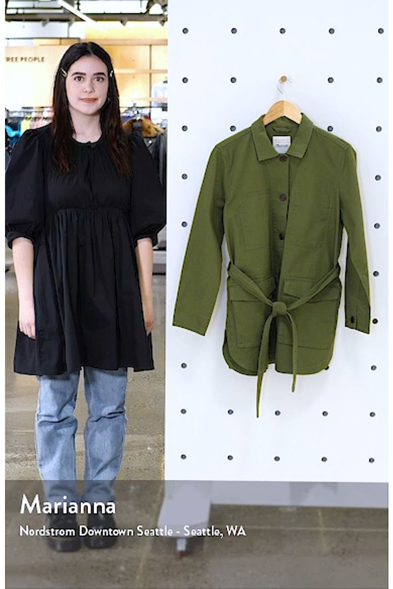 Tie Waist Military Jacket video
