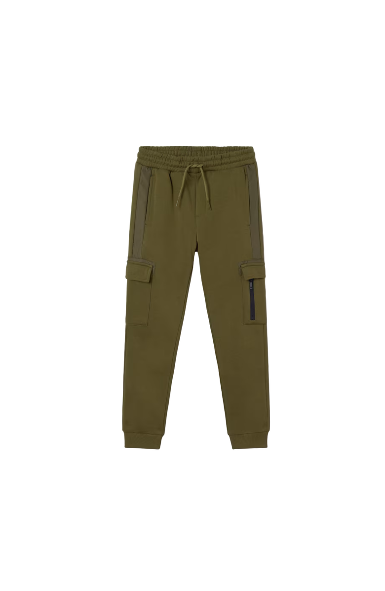 Mayoral Contrast Joggers, Main, color, Olive Green