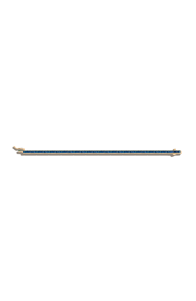 Aurate New York Lab Grown Sapphire Baguette Tennis Bracelet, Alternate, color, Gold Vermeil