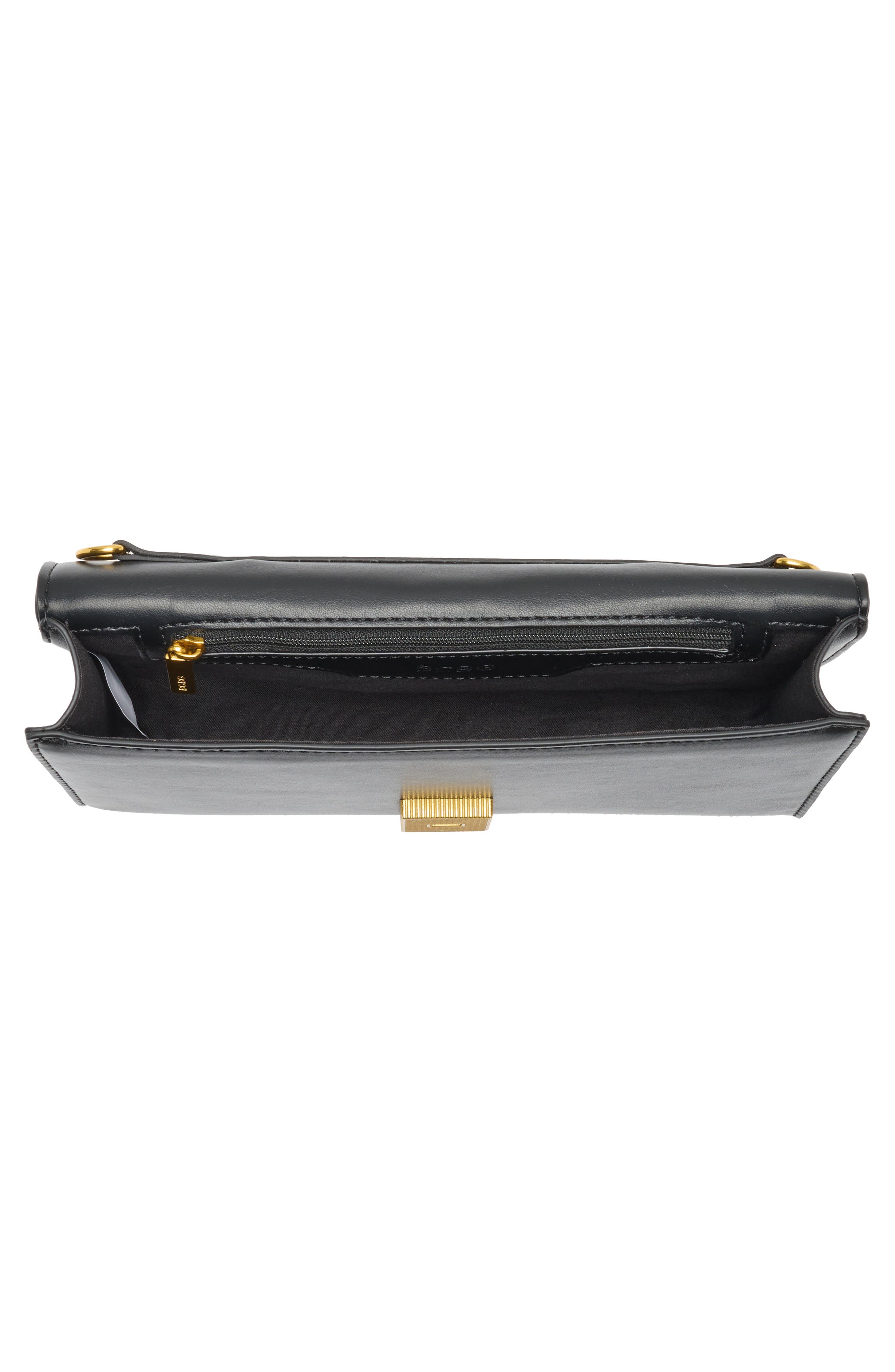 BCBG Double Bar Shoulder Clutch, Alternate, color, Black