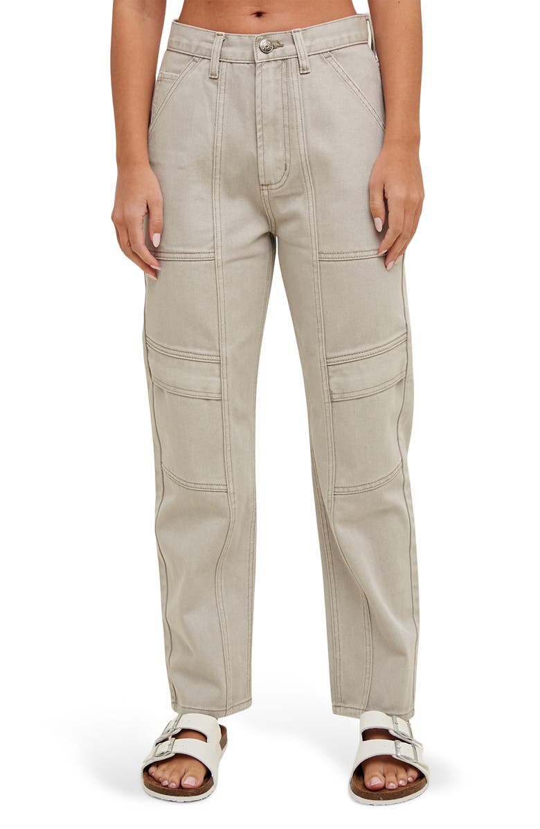 WISHLIST Paneled Cargo Jeans, Main, color, Stone