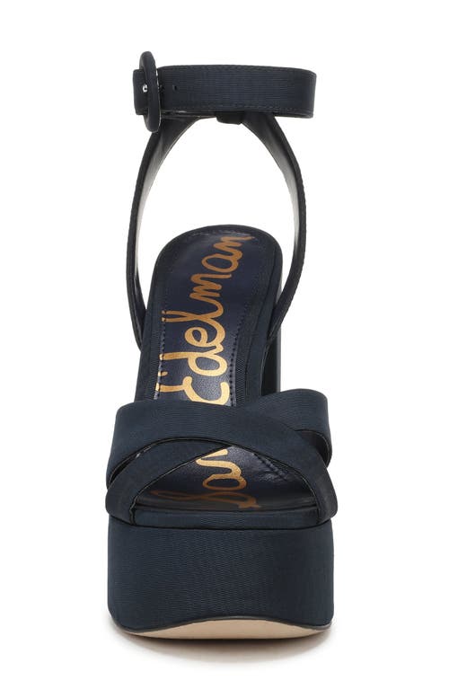 Sam Edelman Savannah Ankle Strap Platform Sandal In Blue
