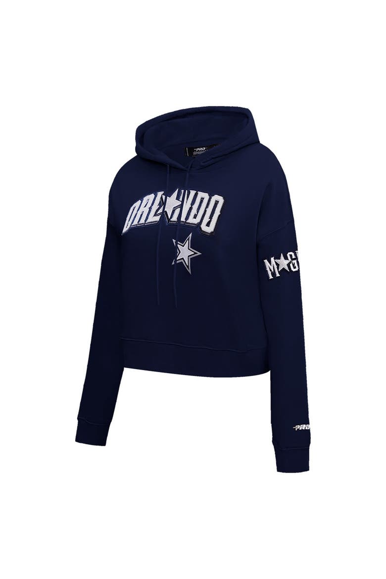 Women's Pro Standard Navy Orlando Magic 2023/24 City Edition Cropped Pullover Hoodie, Alternate, color, Navy
