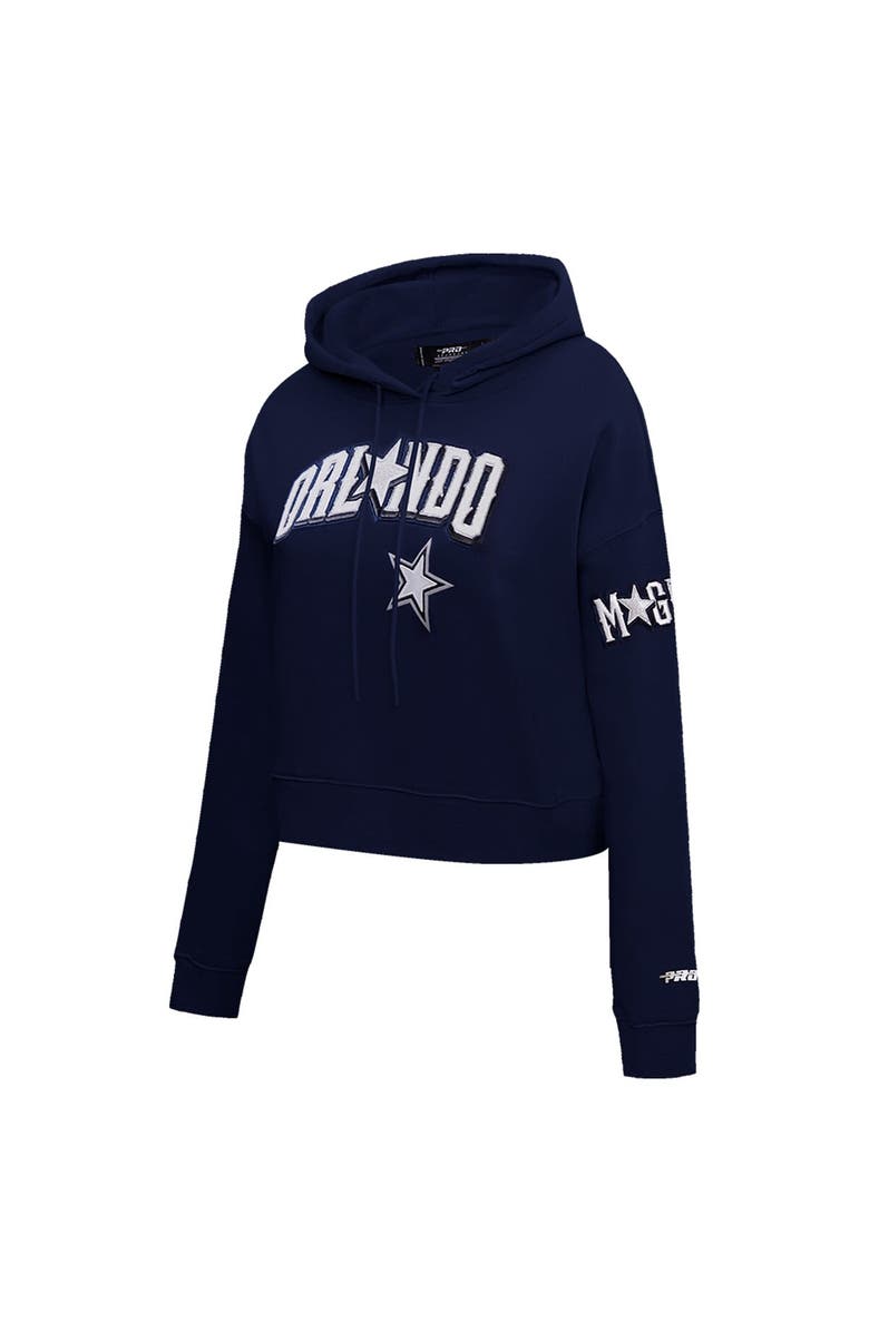 PRO STANDARD Women's Pro Standard Navy Orlando Magic 2023/24 City Edition Cropped Pullover Hoodie, Alternate, color, Navy
