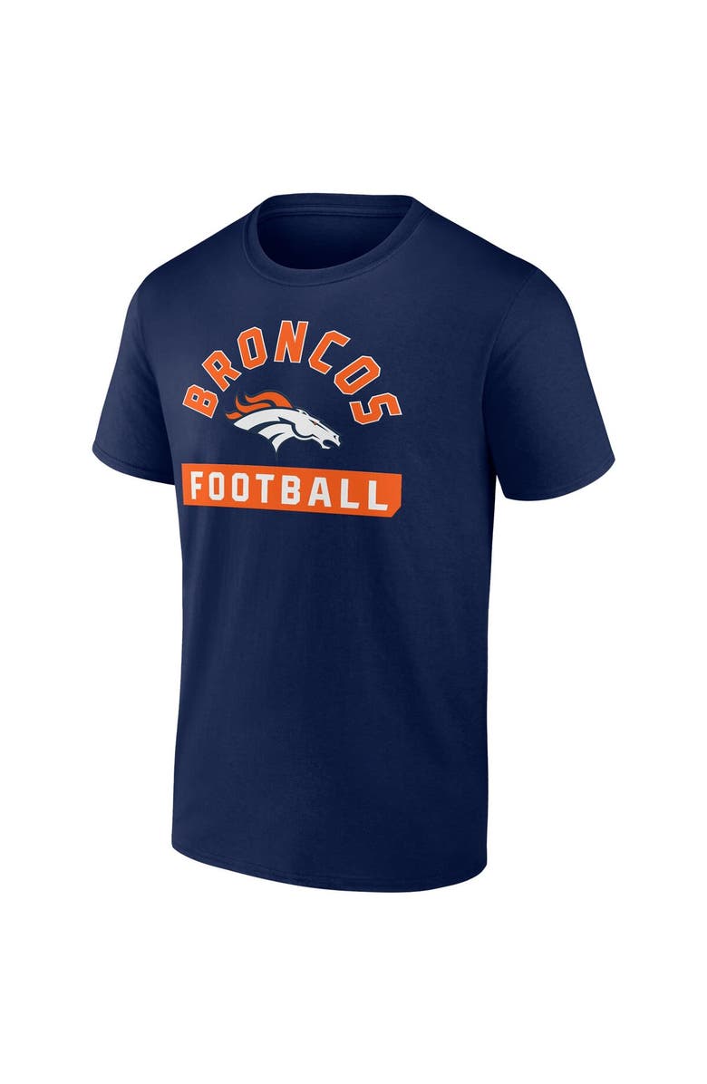 FANATICS Men's Fanatics Branded Navy/White Denver Broncos Two-Pack 2023 Schedule T-Shirt Combo Set, Alternate, color,
