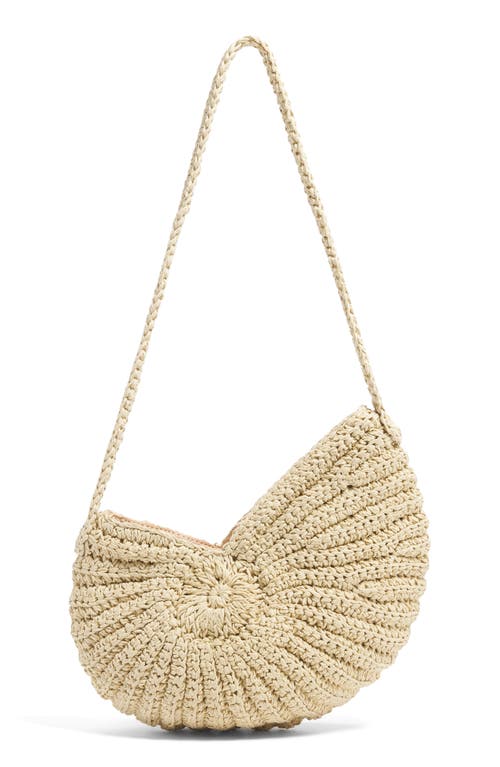 Stoney Clover Lane Shell Spiral Raffia Crossbody Bag in Natural at Nordstrom