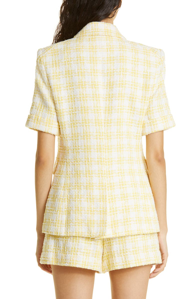 Veronica Beard Jenny Short Sleeve Tweed Dickey Jacket, Alternate, color, 