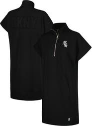 DKNY SPORT Women's DKNY Sport Black Chicago White Sox Emily Quarter-Zip Sneaker Dress
