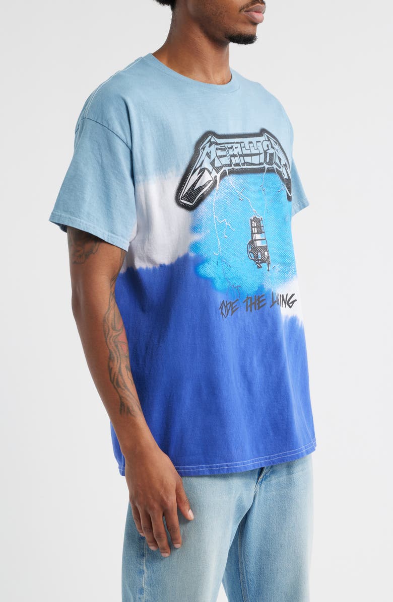 Merch Traffic Metallica Ride the Lightening Graphic T-Shirt, Alternate, color,