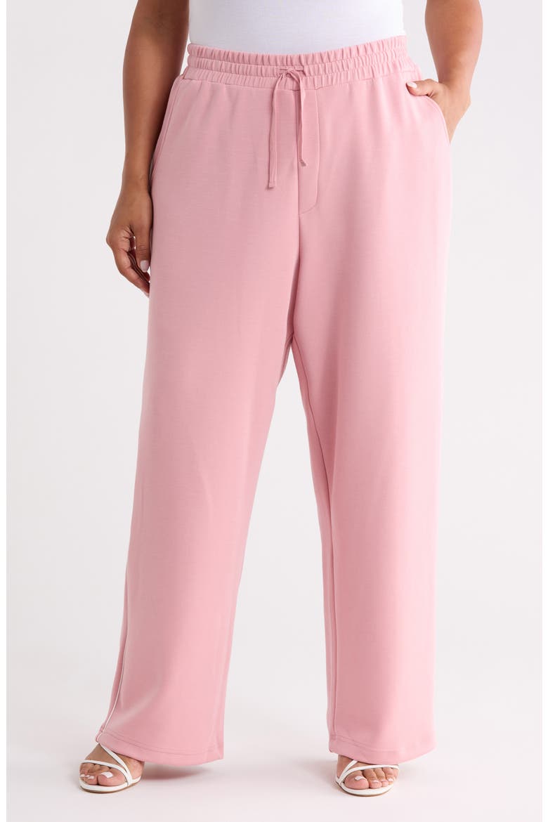 Tie Waist Sweatpants With Piping, Main, color, BLUSH