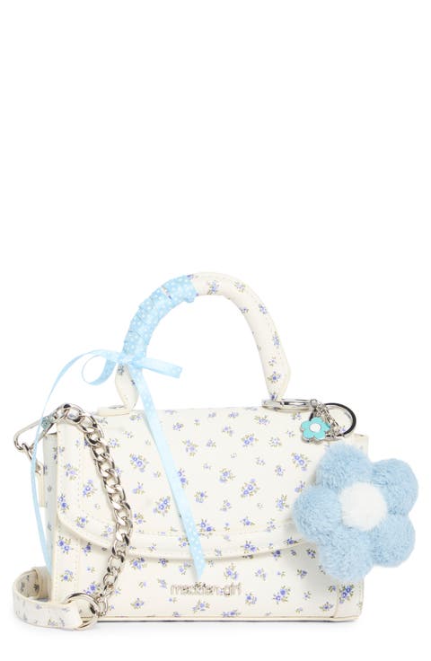 Daisy Charm Top Handle Crossbody Bag