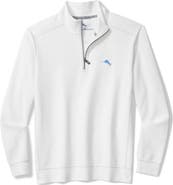 Tommy Bahama Montego Bay Textured Cotton & Lyocell Half Zip Pullover