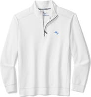 Tommy Bahama Montego Bay Textured Cotton & Lyocell Half Zip Pullover