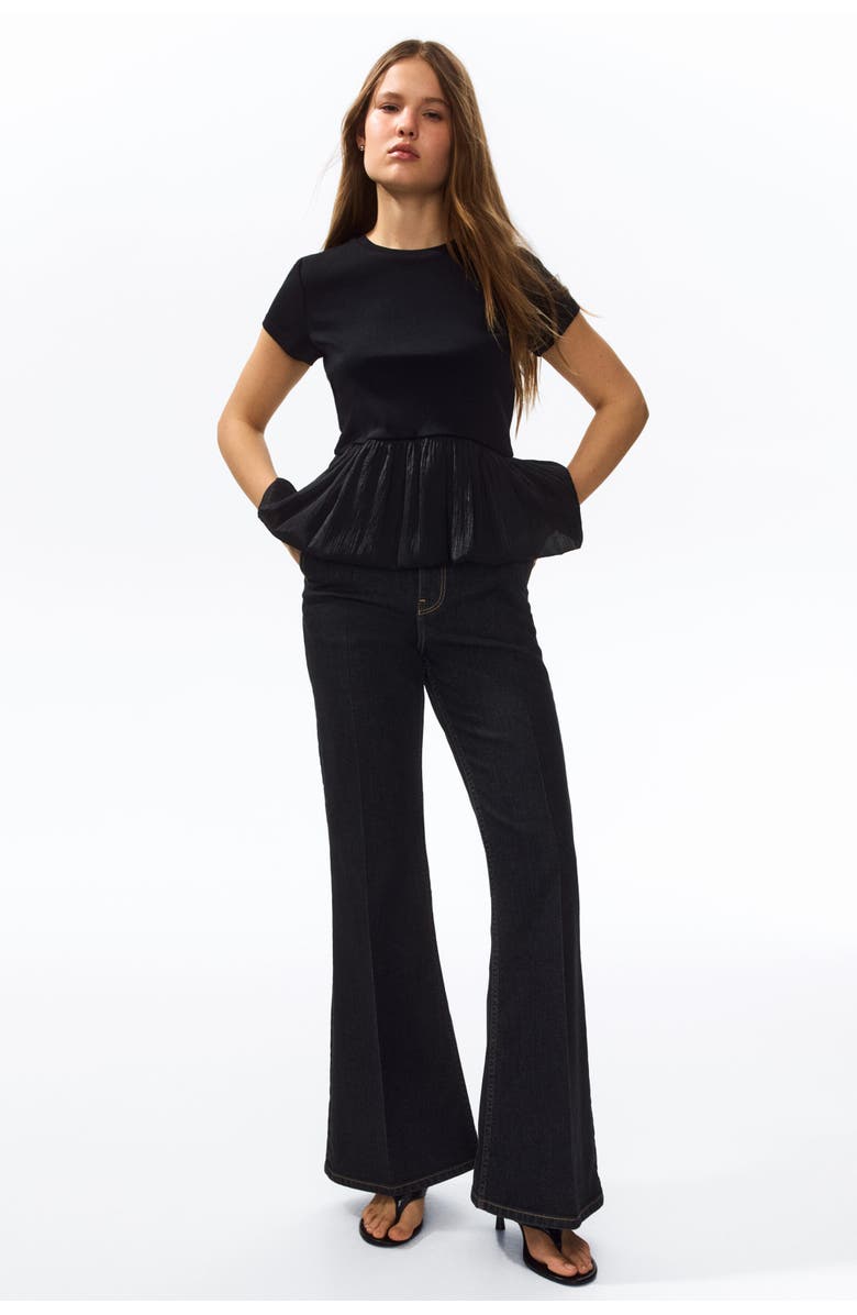 H&M Bootcut High Waist Jeans, Main, color, Washed Black