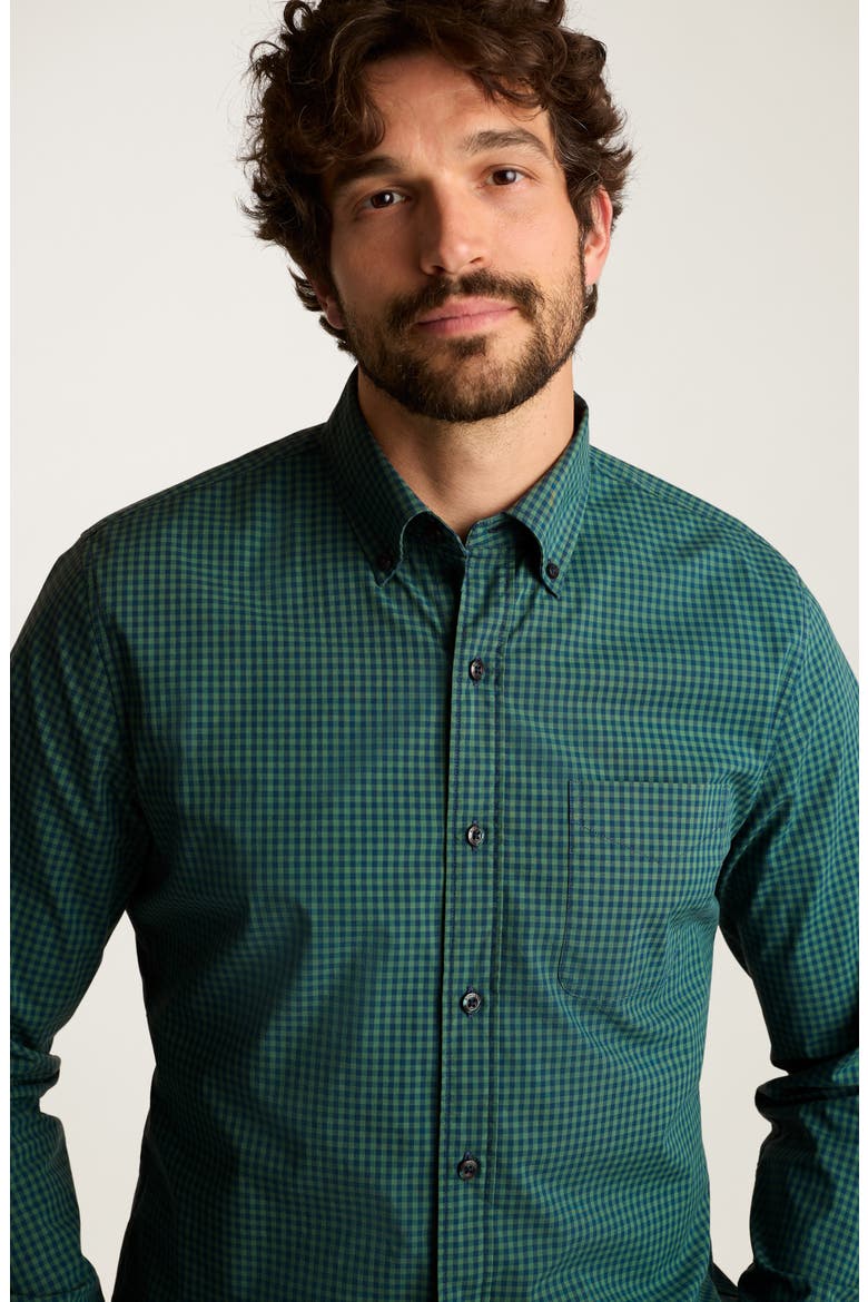 Everyday Stretch Cotton Button-Down Shirt, Alternate, color, RALIEGH GINGHAM C48