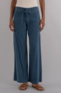 KUT from the Kloth Meg Drawstring Wide Leg Linen Blend Pants