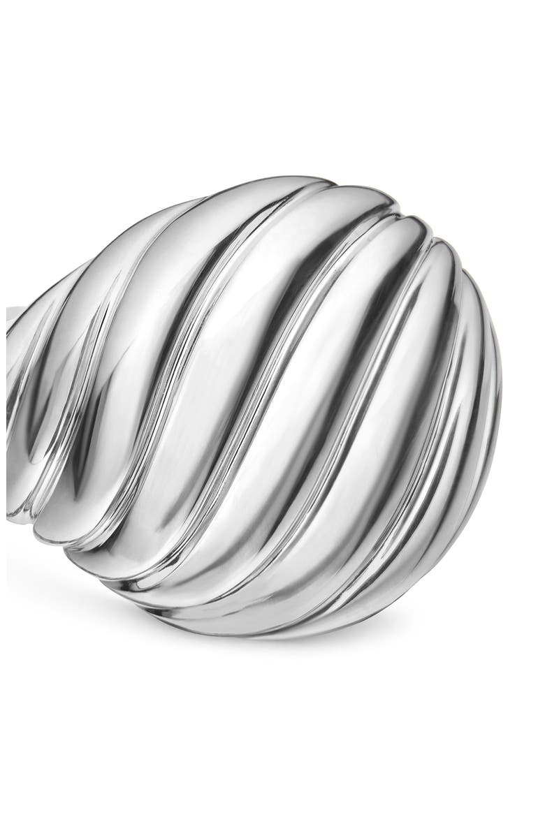 Sculpted Cable Pinky Ring in Sterling Silver, Alternate, color, STERLING SILVER