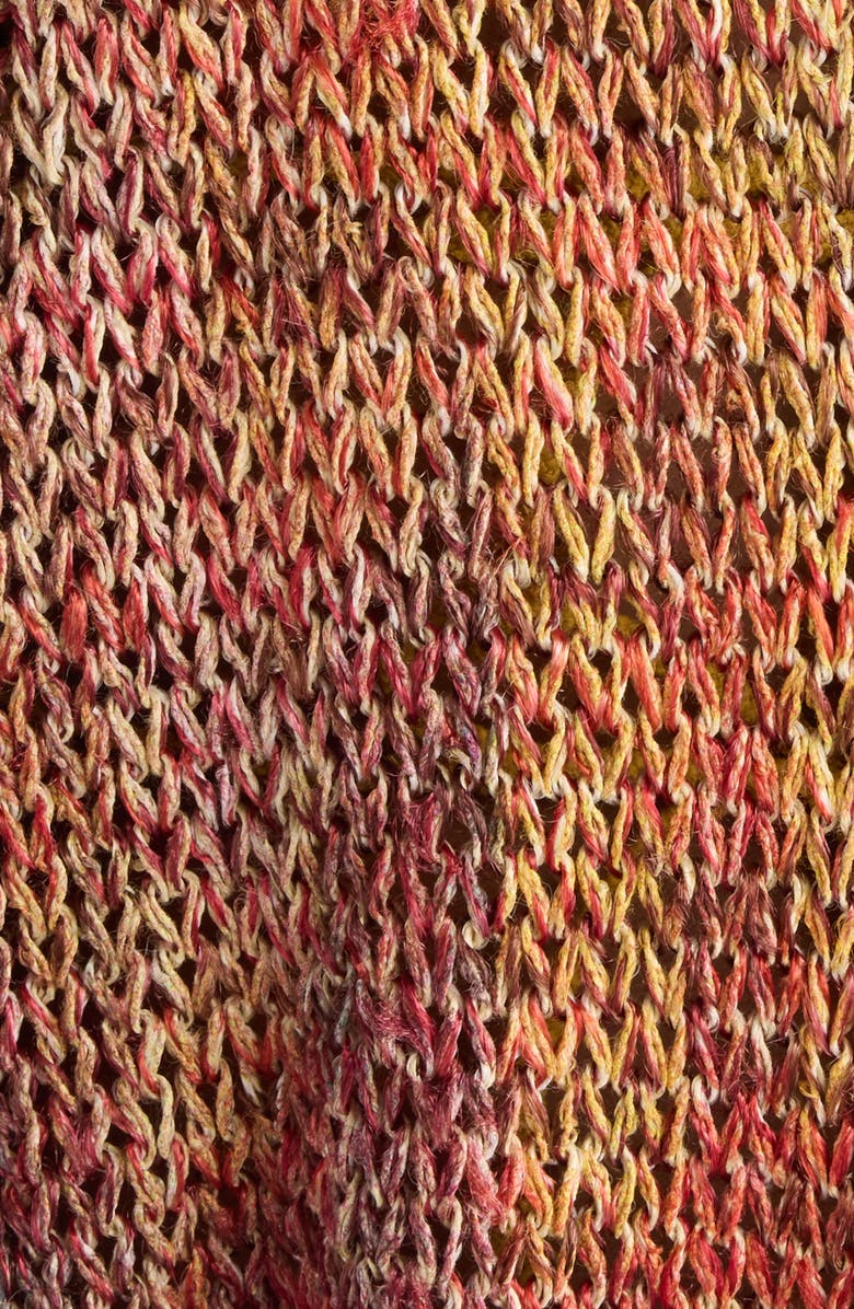 Isabel Marant Hanae Openwork Ladder Stitch Cardigan, Alternate, color, Orange