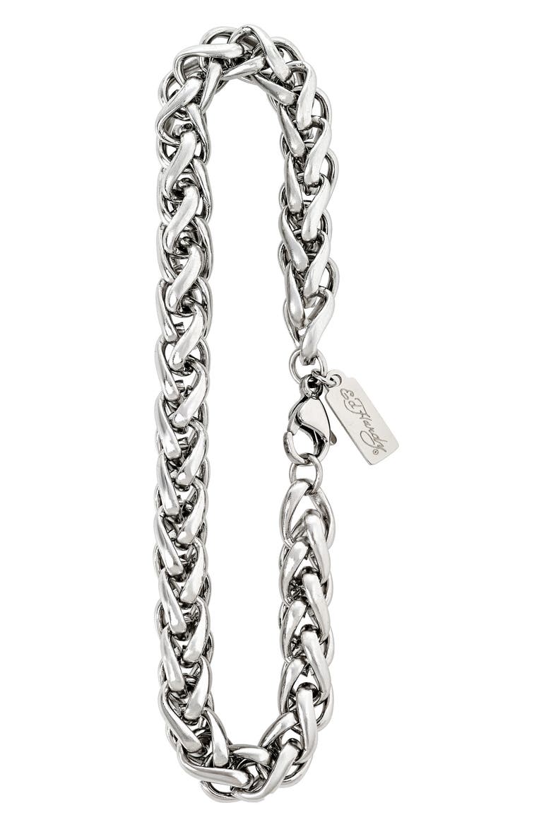 Men's Interlinked Bracelet, Alternate, color, SILVER