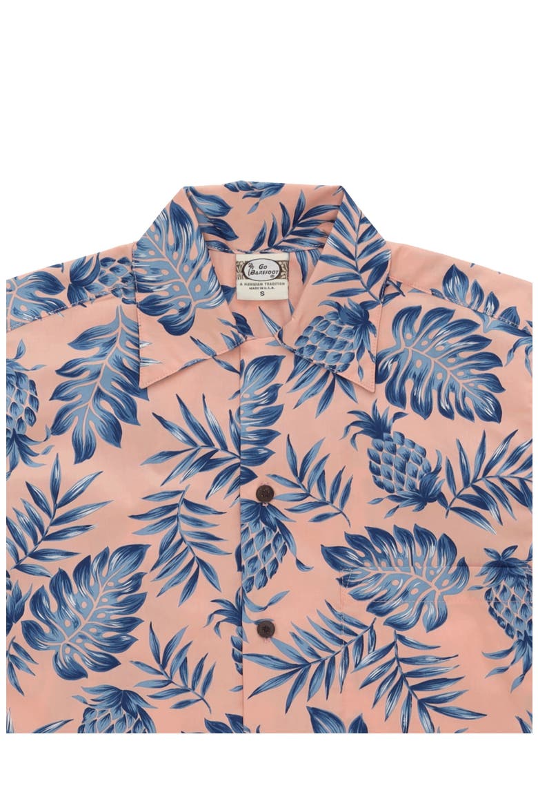 Pineapple Print Shirt, Alternate, color, Coral