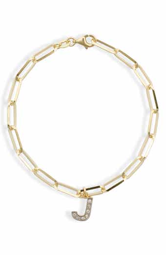 Diamond Initial Charm Bracelet