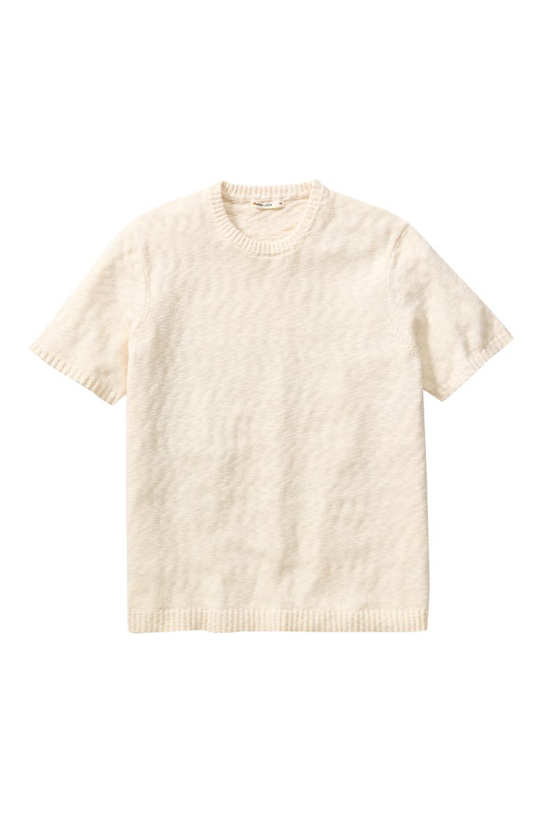 Short Sleeve Slub Cotton Sweater, Alternate, color, NATURAL