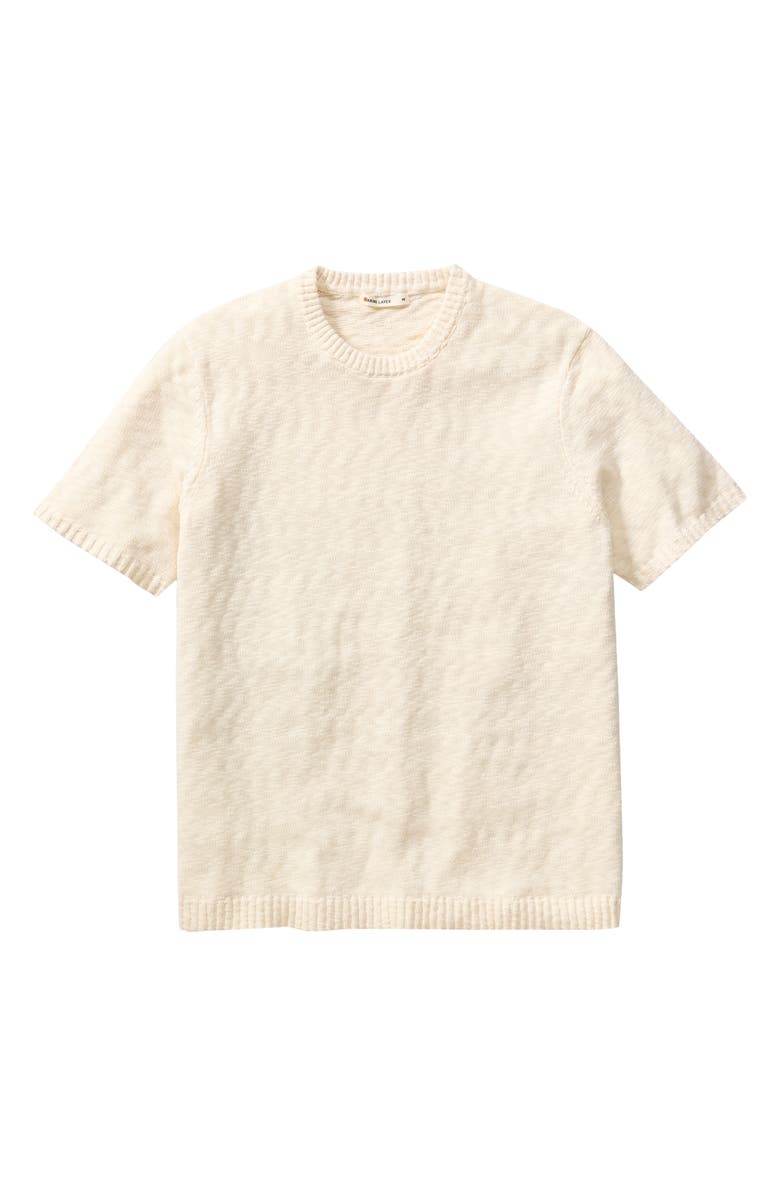 Marine Layer Short Sleeve Slub Cotton Sweater, Alternate, color, Natural