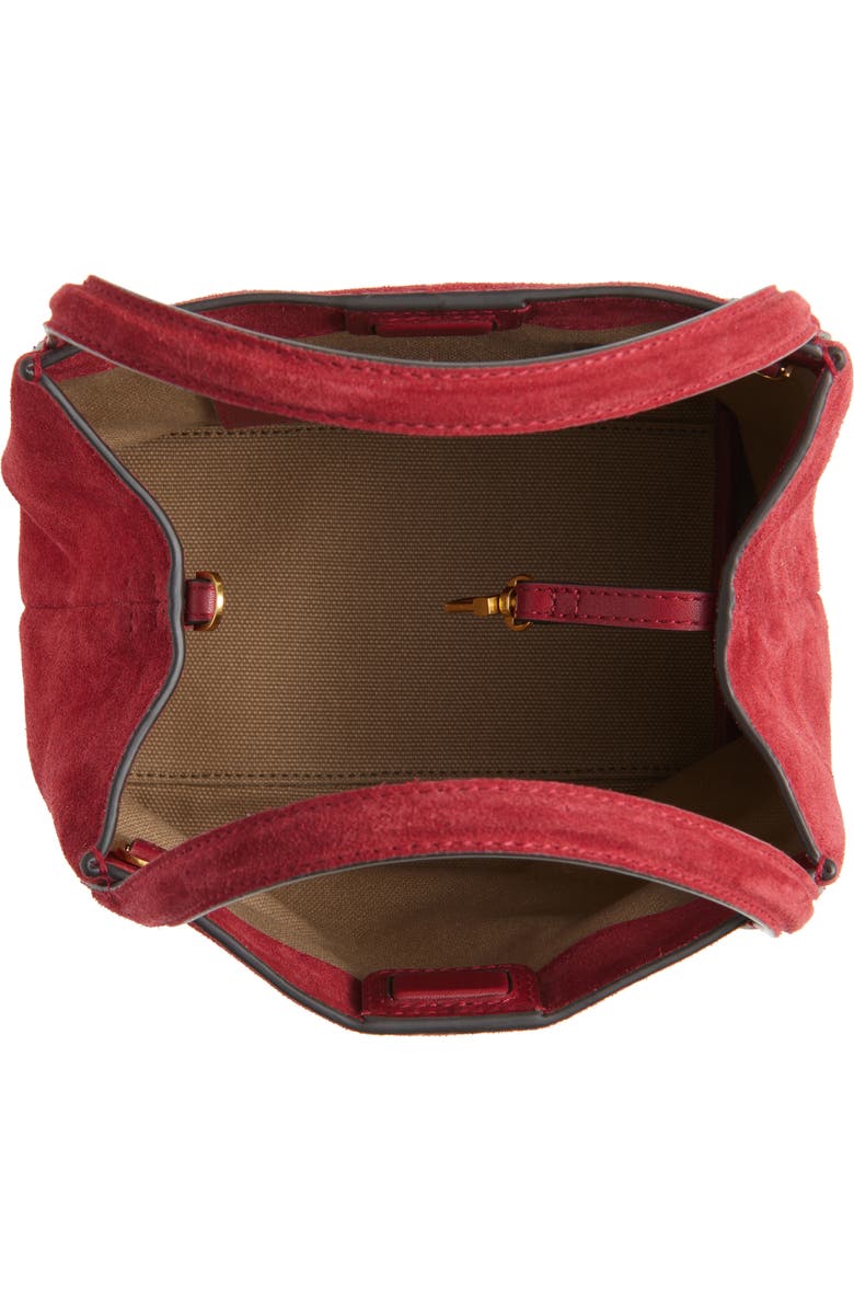 Madewell The Mini Suede Shopper Tote, Alternate, color, Wild Cranberry