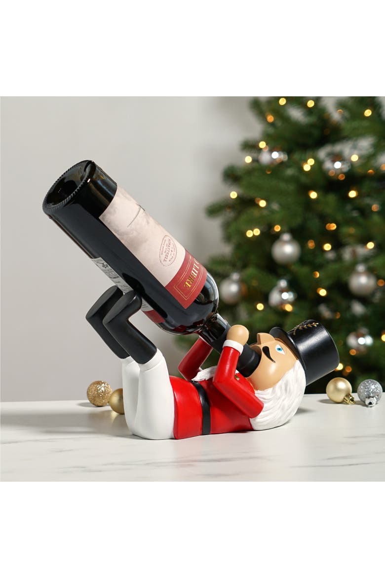 Nutcracker Wine Bottle Holder, Alternate, color, Red