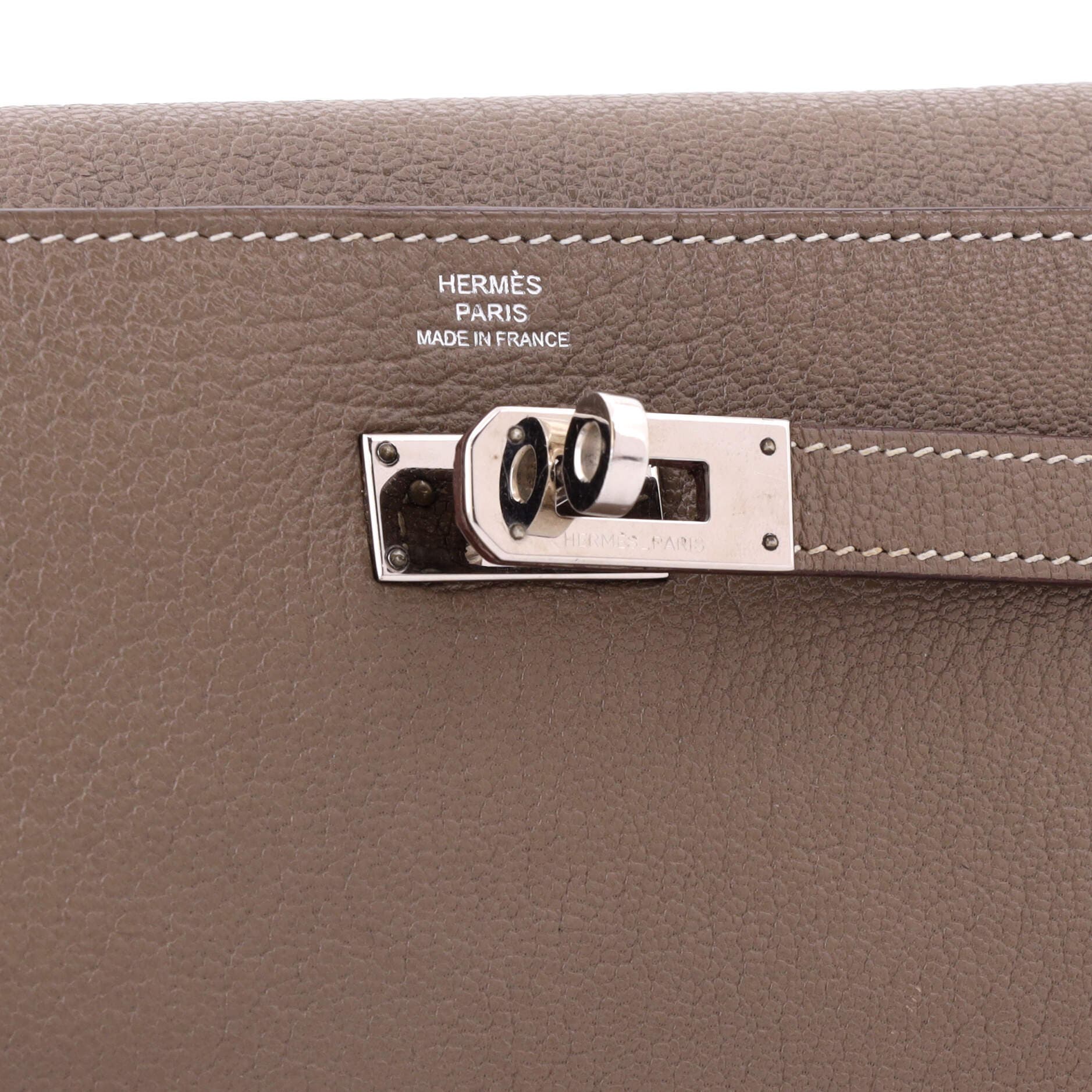 Kelly Wallet Chevre Mysore Long, Alternate, color, Etoupe