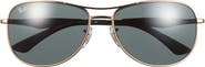 Ray-Ban 64mm Pilot Sunglasses